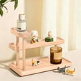 thumbnail image 1 of 3-Tier Wood Display Rack, Beige Desktop Organizer for Tea Set, Perfume & Cosmetics | Multi-Purpose Solid Wood Storage Stand, Decorative Shelf for Home & Office Beige, 1 of 6