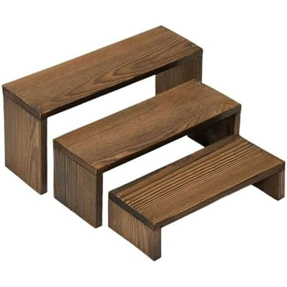 3-Tier Wood Display Risers – Party, Desktop Organizer – Home Decor ...