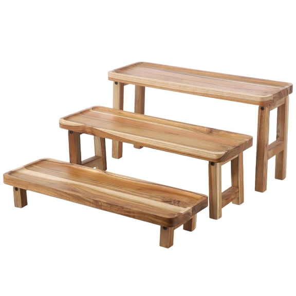 3 Tier Serving Tray Wooden Tiered Cupcake Stand Foldable Dessert Table Display Set Charcuterie Boards for Party, Birthday, Wedding, Christmas