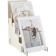thumbnail image 1 of 3-Tier Wooden Greeting Card Display Stand Sticker Display Stand Art Prints Display Holder Vendors Postcard Organizer Multipurpose Brochure Holder 34x20x52.5cm DIY, 1 of 7