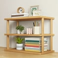 thumbnail image 1 of 3-Tier Wooden Shelf Bookcase, Multi-Functional Open Bookshelf and Shoe Rack, Modern Storage Organizer for Living Room, Bedroom, Office and Home Decor, 1 of 6