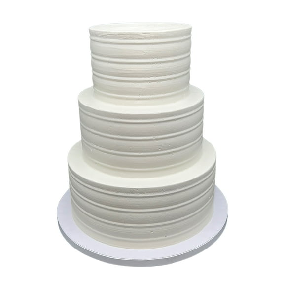 3 Tiered Fake Cake - 12'' Ivory Textured for Event Planners & Wedding Coordinators, 6, 8, 10 inch Tiers Perfect for Cake Decorations & Wedding Cake Toppers, Made in USA