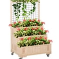 thumbnail image 1 of 3 - Tiered Planter - Drainage and Climbing Function - Outdoor Gardening for Herbs and Vines / Easy to Rearrange, 1 of 2