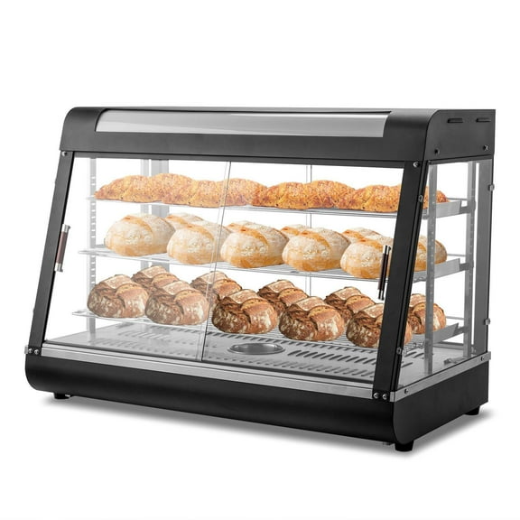3 Tiers 35" Commercial Food Pizza Hamburger Warm Display Case Showcase Electric