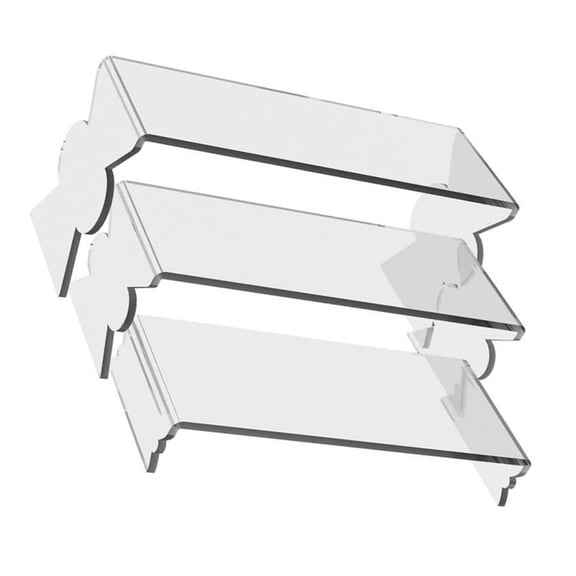 3 Tiers Acrylic Display Stand Stable Cosmetics Shelf Easy to Assemble Figurine Rack for Anime and Game Enthusiasts
