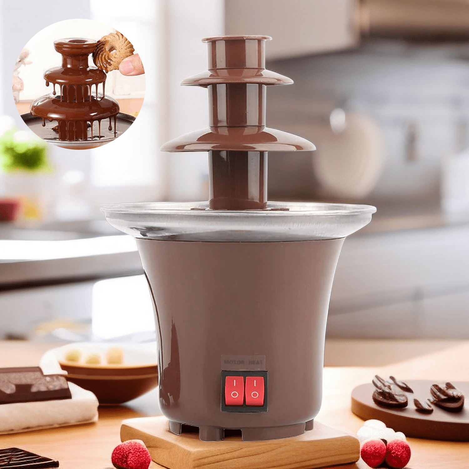 3Tiers Chocolate Fondue Fountain,Chocolate Fountain, Chocolate Machine
