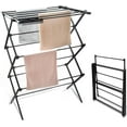 thumbnail image 1 of 3 Tiers Foldable Clothes Drying Rack, Vertical Laundry Rack Portable and Collapsible for Storage Indoor Outdoor，Pure Black, 1 of 12