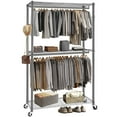 thumbnail image 1 of Qhomic 6-Shelf Metal Storage Rack with 6 Hooks, Heavy Duty Wire Shelving for Kitchen, Bathroom, Garage, 21.26x11.42x62.99 Inches, 1 of 7