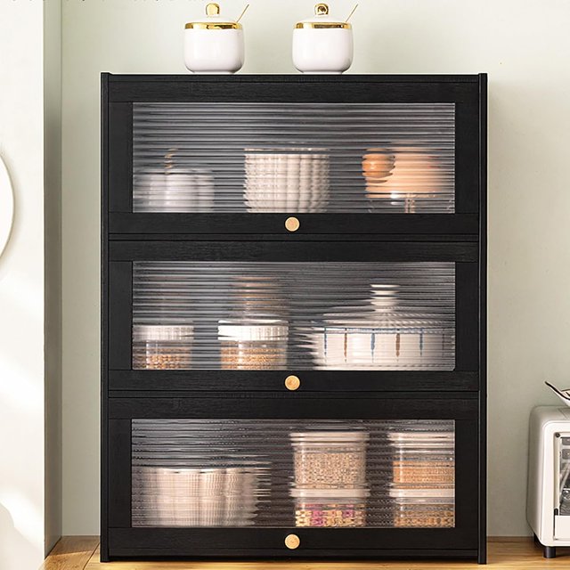 3 Tiers Kitchen Storage Freestanding Countertop Kitchen Pantry