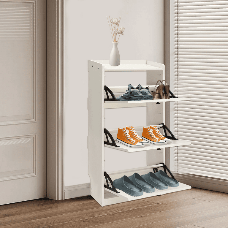 L shaped Shoes Storage Shelf Dustproof Shoes Storage Shelf - Temu