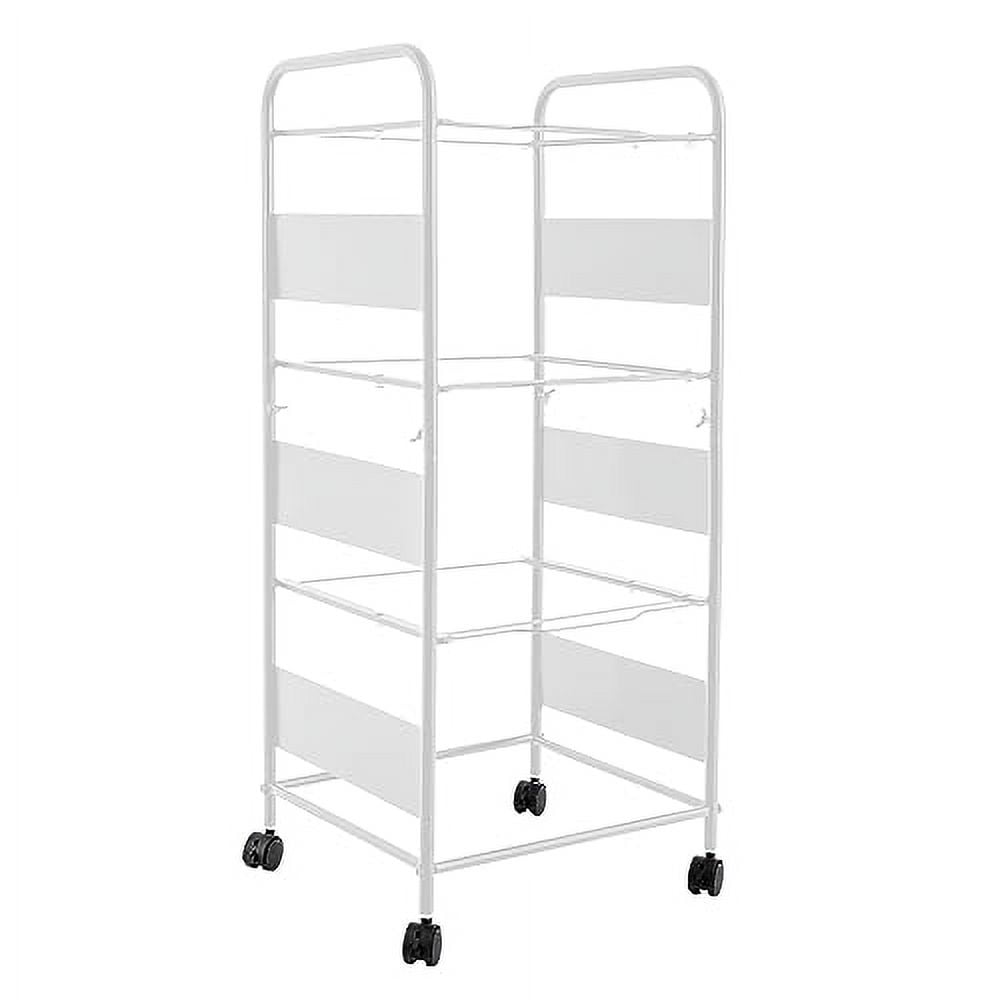 3 Tiers Metal Rolling File Carts with Wheels Hanging Files for Letter ...