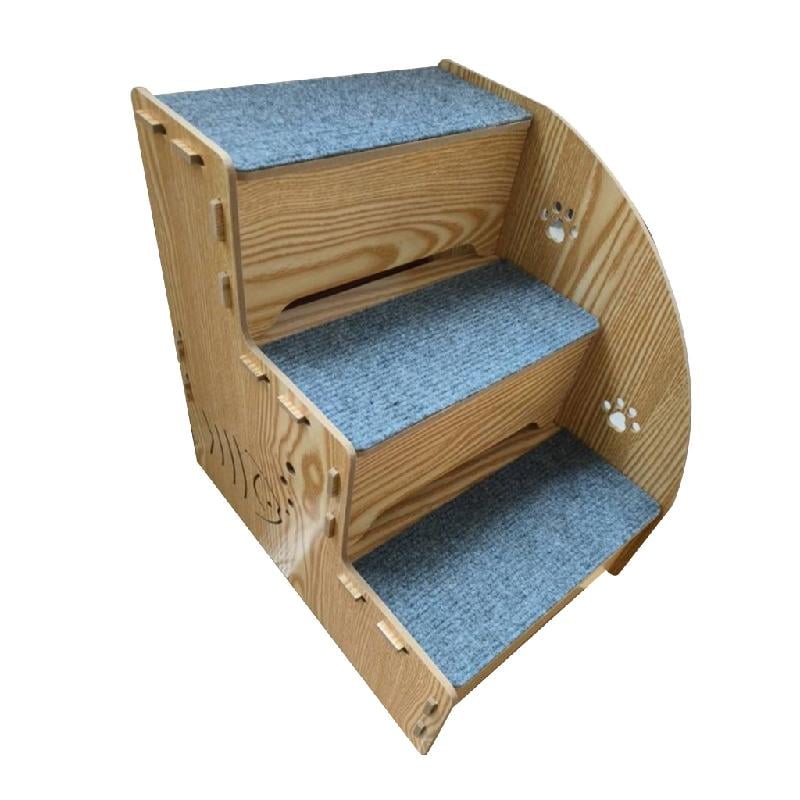 3 Tiers Pet Ramps Ladder for Bed or Sofa Small Body Pet and Old Dogs ...