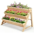 3 Tiers Raised Garden Bed, Wooden Garden Bed Elevated Garden Planter