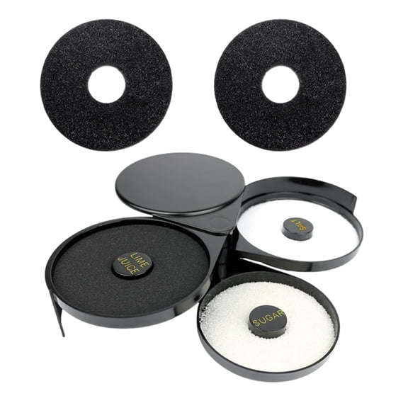 3 Tiers Rotating Salt Rimmer Modern Plastic Condiment Box With Three Compartment