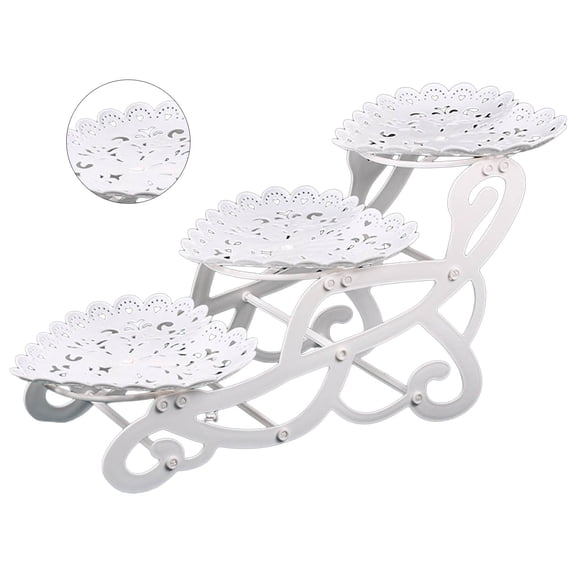 3 Tiers Serving Stand Tiered Serving Tray for Dessert Cake Display Cupcake Plate Desktop Holder Wedding Birthday Party