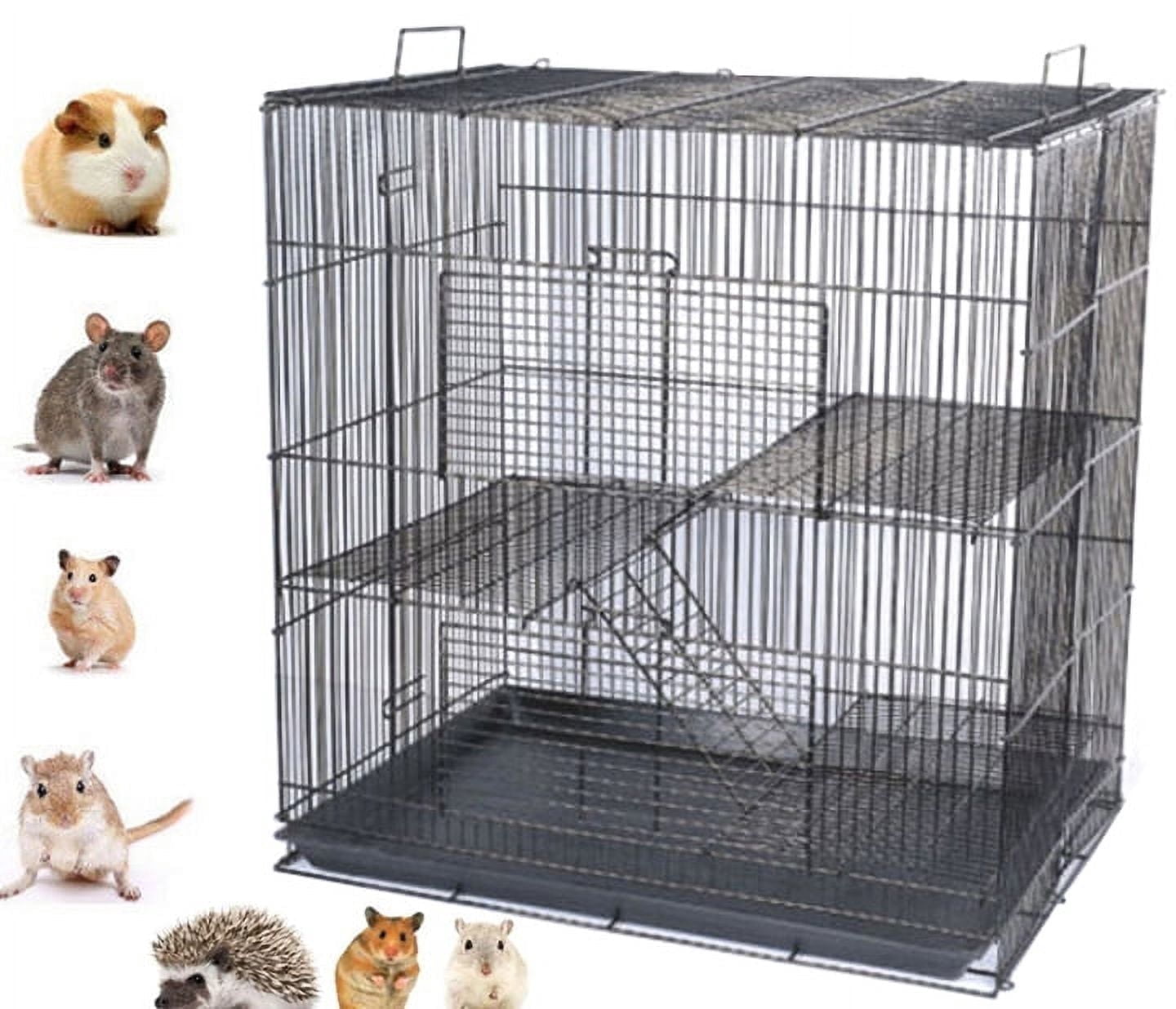 3-Tier Cage for Small Animals - Guinea Pig, Ferret, Chinchilla, Rats ...