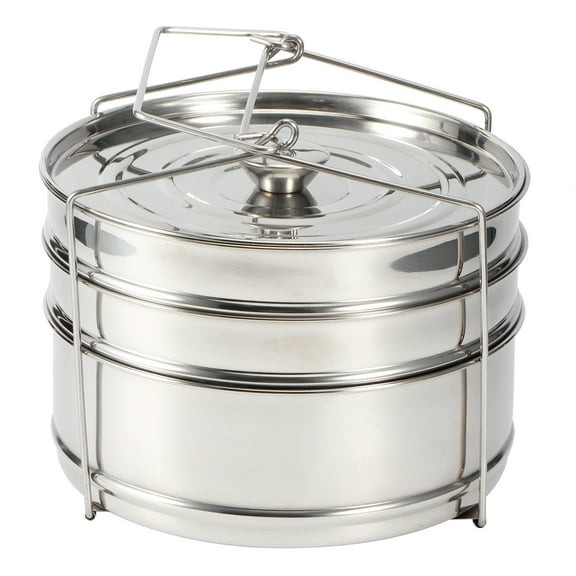 3 Tiers Stackable Insert Pans Stainless Steel Pressure Cooker Insert