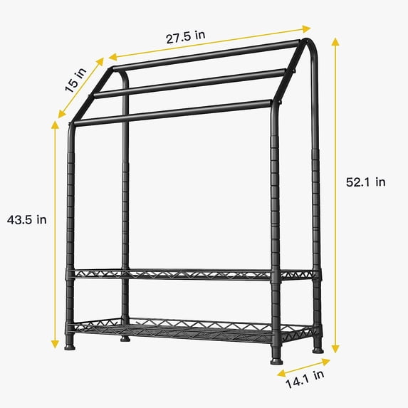 3 Tiers Standing Towel Rack, Portable Bathroom Storage Organizer, Lightweight Bath Towel Storage, Outdoor Swimming Pool Organizer Shelves, 52.1”H x 27.5”W x 14.1”D, Weight Hold 400lbs