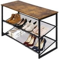 thumbnail image 1 of 3-Tiers Tilting Adjustable Freestanding Shoe Rack 9-Pairs For Durability And Stability For Entryways, Hallways, Closets, Dormitory Rooms, And Industries, 1 of 7