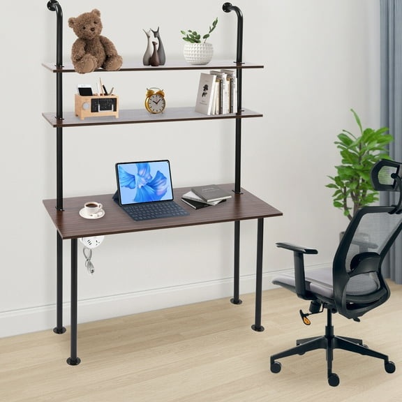 3 Tiers Wall Mounted Desk, Wall Mount Computer Writing Table, Wall Organizer For Homes, Offices, Entrances, Student Dormitories