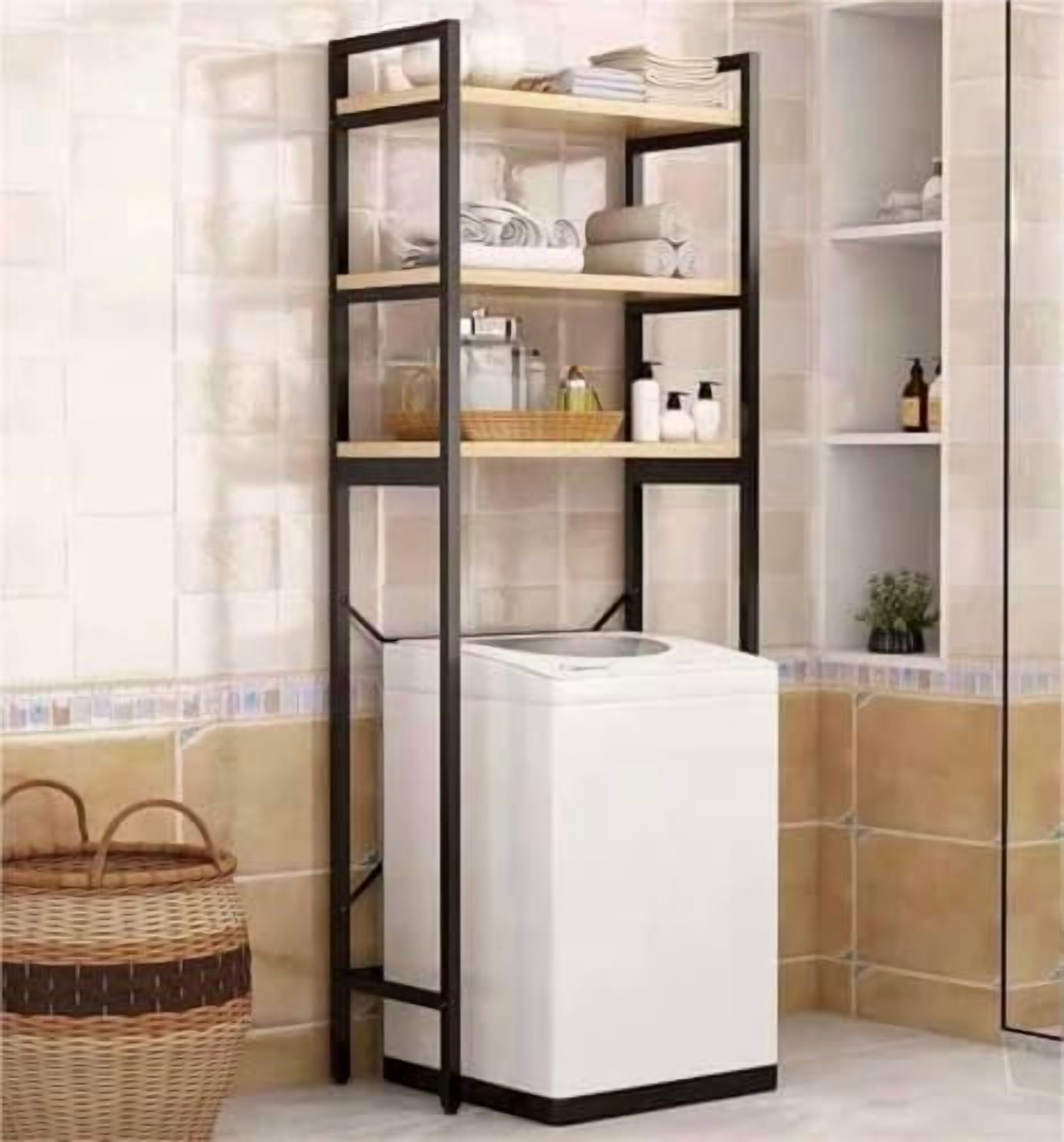 3 Tiers Over The Washer and Dryer Storage Shelf, Bathroom Rack Shelf ...