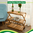thumbnail image 1 of 3 Tiers Wooden Plants Stand, Foldable Shoe Rack Multipurpose Shelf, Perfect Idea for Living Room, Hallway, Bathroom, 1 of 6