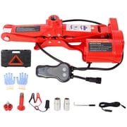 3 Ton 12V Electric Car Scissor Jack Kit, Heavy Duty Portable Auto Lift Floor Jack, Roadside Emergency Tire Changing Tool for Sedans & SUVs