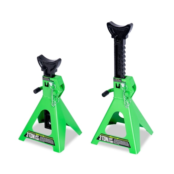 Antlevix Car Lifting Jack Stands 3 Ton (6600 lbs) Double Locking System Large Foot Base Steel Universal 1 Pair