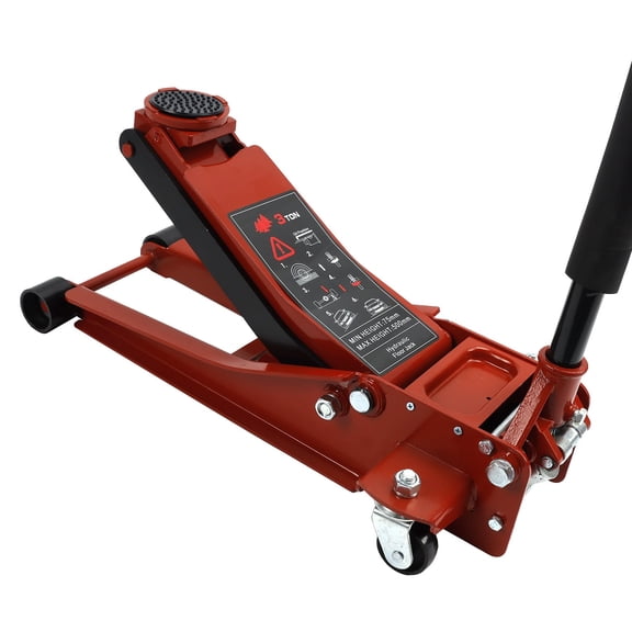 3-Ton (6600lbs) Low Profile Hydraulic Heavy-Duty Steel Floor Jack with Dual Pistons Quick Lift Pump, Home and Workshop Car Maintenance for Various Vehicles