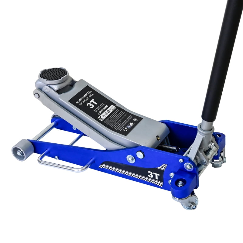 3 Ton Aluminum \u0026 Steel Horizontal Jack - High Capacity Racing Floor Jack with 360 Swivel Casters
