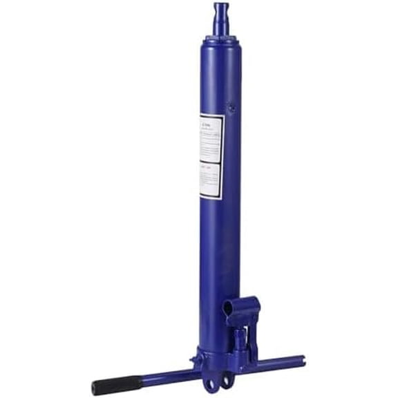 3 Ton Capacity Long Hydraulic Ram Jack - Engine Lift Hoist Manual Cherry w/Handle, for Garage/Shop Cranes, Farm, Mechanical