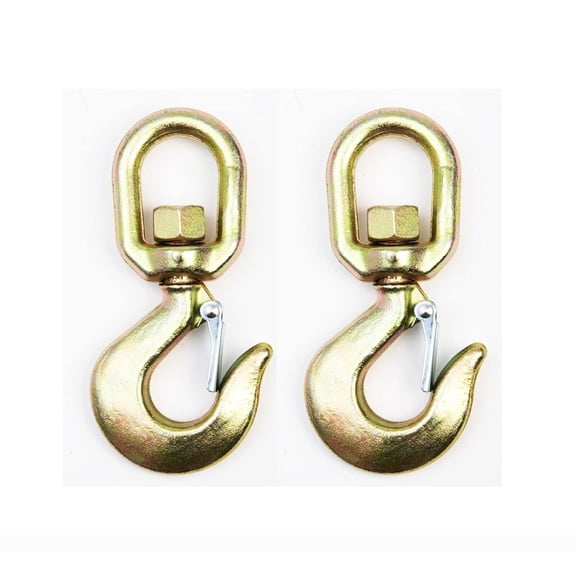 3 Ton Hoist Swivel for Lifting Chains, 6,600 Lbs Working Capacity, Heavy Duty Swivel Eye Hook, G70 Chain, 5/8’’ Safety , for Rigging, Lifting & Overhead Applications, Pack of 2.