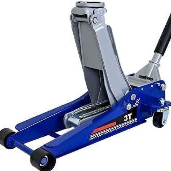 3 Ton Hydraulic Floor Jack Low Profile with with Dual-piston Quick-lift Pump Gato HidrUlico Para Carro Automotive Car Floor Jack Trolley Jack Lifting Range 3.1" to 18.7"
