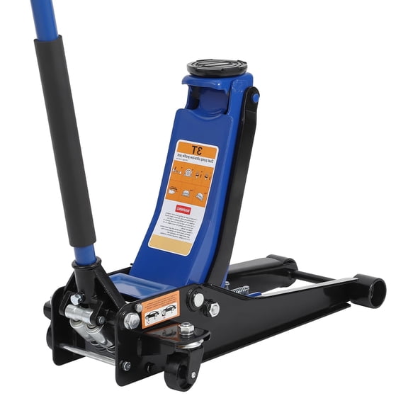 3 Ton Low Profile Floor Jack, Dual Piston Hydraulic Pump, Heavy Duty All Steel Construction, Lifting Range 2.8"-19.7", Use for Car, SUV, Mini RV, Light Truck