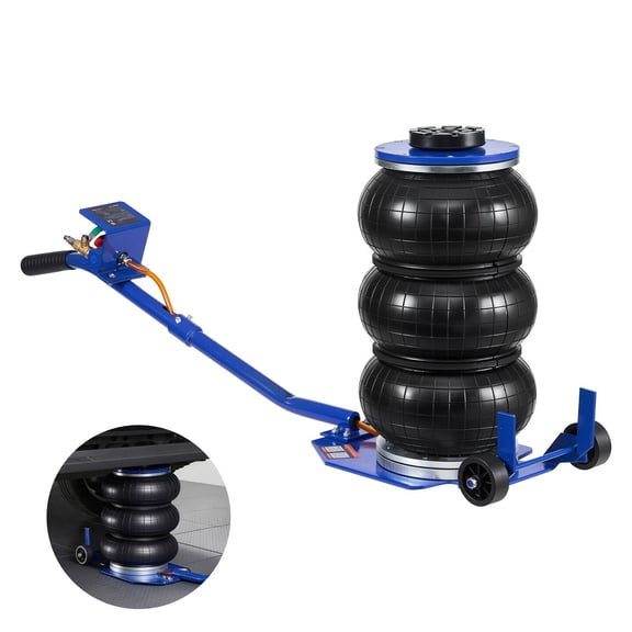 3 Ton Triple Air Bag Lifting Jack, 6 Support Steel Pipes Max 17.7 Inch Lift Fast Pneumatic Jack for Car Pickup SUV Repair