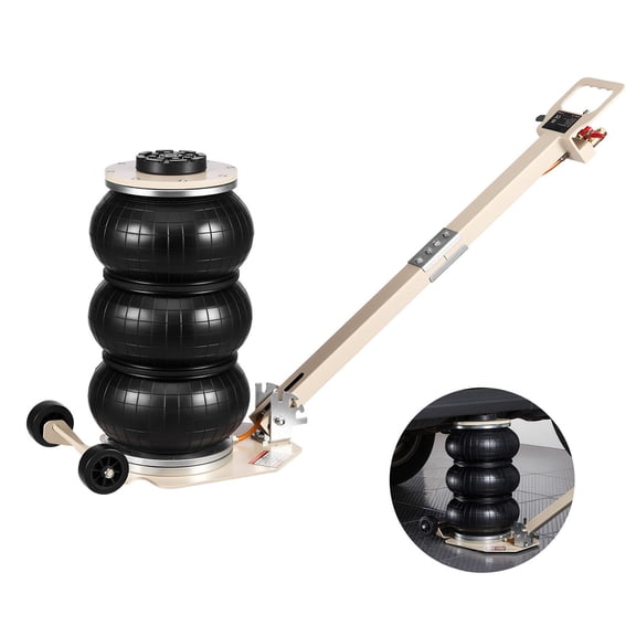 3 Ton Triple Bag Air Bag Jack, 17.7 Inch Max Lift, Adjustable Handle Fast Lifting Pneumatic Jack for Car & SUV Repair
