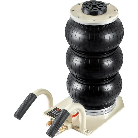3 Ton Triple Bag Air Jack 6600 lbs Lift Capacity 17.7 Inch Height with 6 Steel Pipes and Short Handles for Fast Car Repair