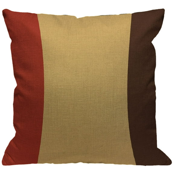 3 Tone Color Throw Pillow Cover Decorative Red Gold Dark Brown Acrylic Sheet Color Cushion Cover Pillow Cases Bedroom Livingroom 18" x 18"