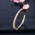 thumbnail image 1 of 3 Tone Gold Plated Stackable Skinny CZ Women Engagement Ring Set Fashion Jewelry, 1 of 9