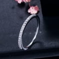 thumbnail image 1 of 3 Tone Gold Plated Stackable Skinny CZ Women Engagement Ring Set Fashion Jewelry, 1 of 9