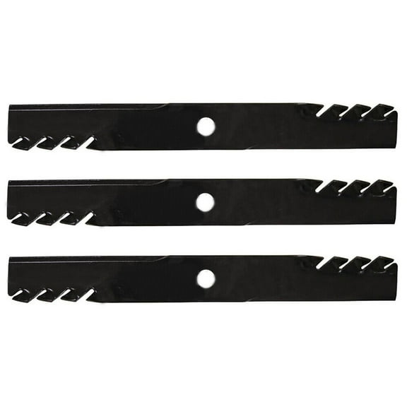 (3) Toothed Commercial Mulch Blades Fits John Deere Z-Trak Zero Turn Mowers 54" Deck