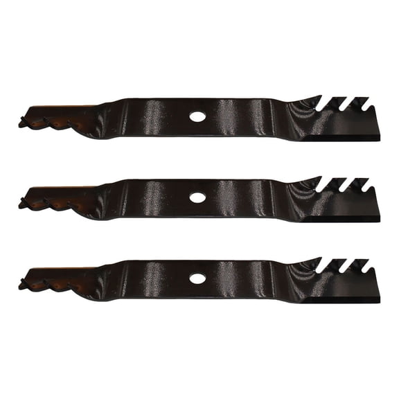 RAParts (3) Toothed Mulching Lawn Mower Blades Fits John Deere 325 335 345 Garden Tractor
