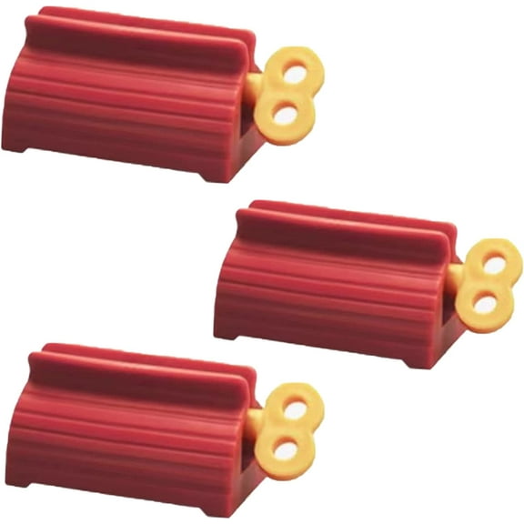 3 Toothpaste Squeezer Pack | ABS toothpaste dispenser | Extra Large Tube Cylinder Squeezer | Bathroom Toothbrush Holder | Multi Purpose Rolling Tooth Saver | Storage Cleaning Tube Stand