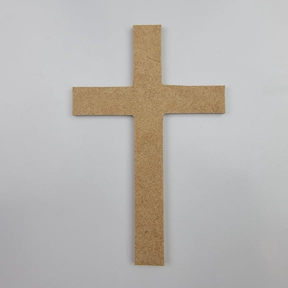3" Traditional Wall Cross #44, Unfinished Wood Art Shape by Wooden Craft Cutouts, 1-4 Thickness