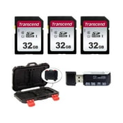 3 Transcend TS32GSDC300S 32GB UHS-I U1 SD Memory Cards +