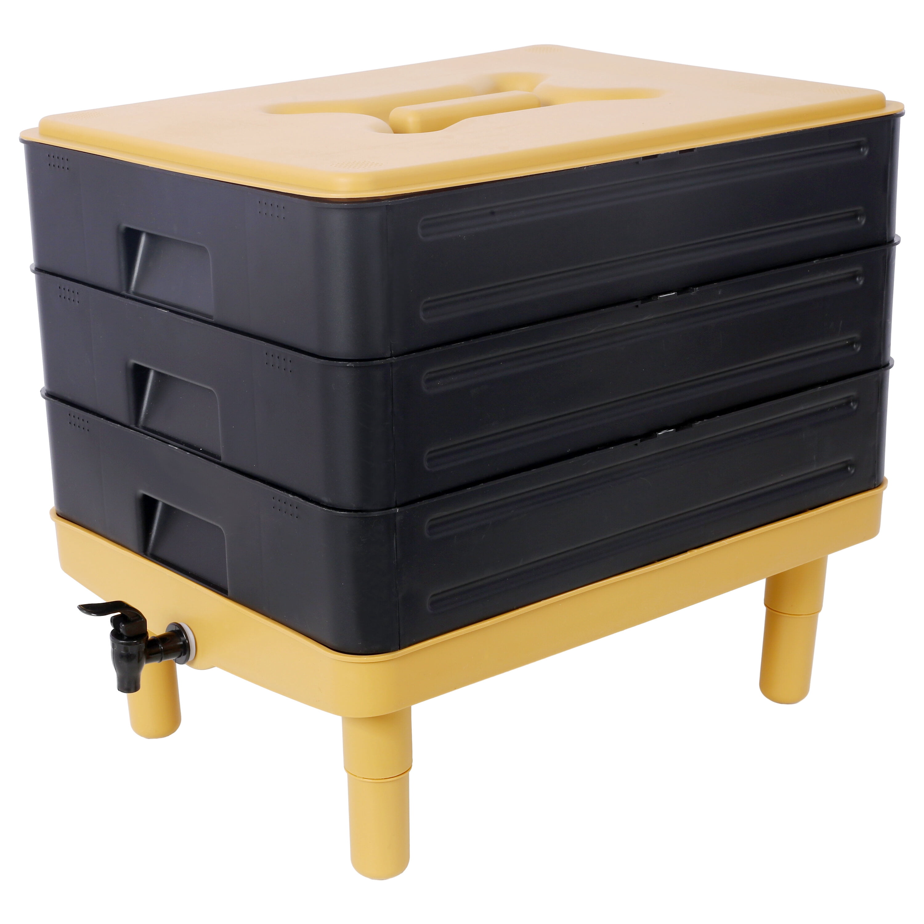 3-Tray Worm Farm Kit,65L Worm Composter for Vermicomposting Starter ...