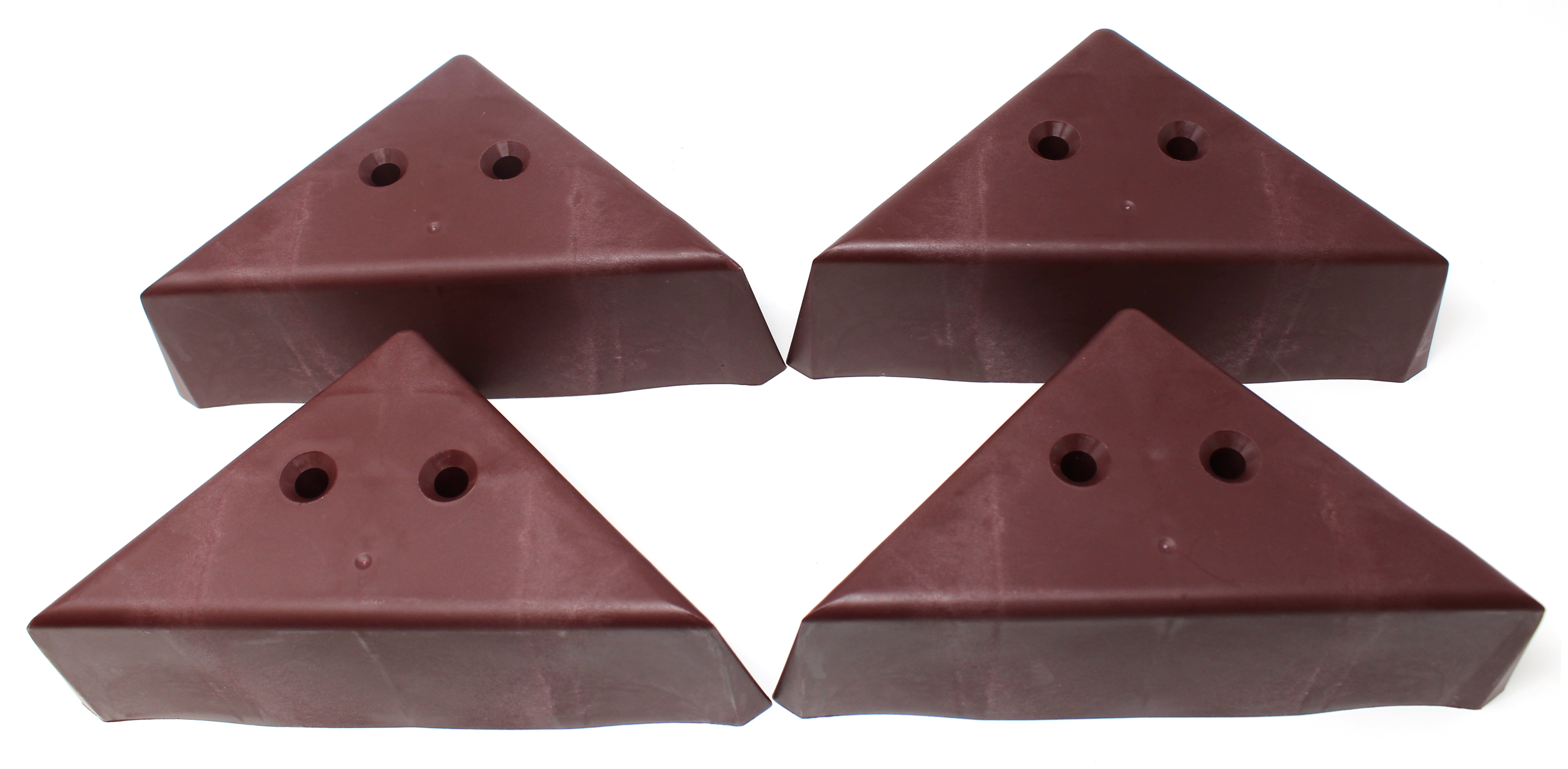 3" Triangle Plastic Furniture Brown Corner Legs Sofa Couch Chair