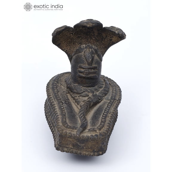 3" Tribal Shiva Linga with Protecting Snake