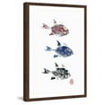 thumbnail image 1 of "3 Trigger Fish" Framed Painting Print, 1 of 4