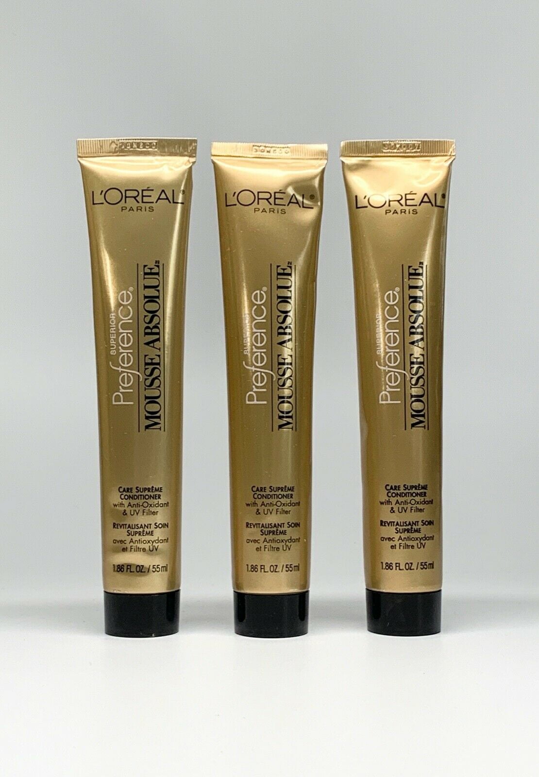 3 Tubes L'Oreal Superior Preference Absolue Mousse Hair Care Supreme